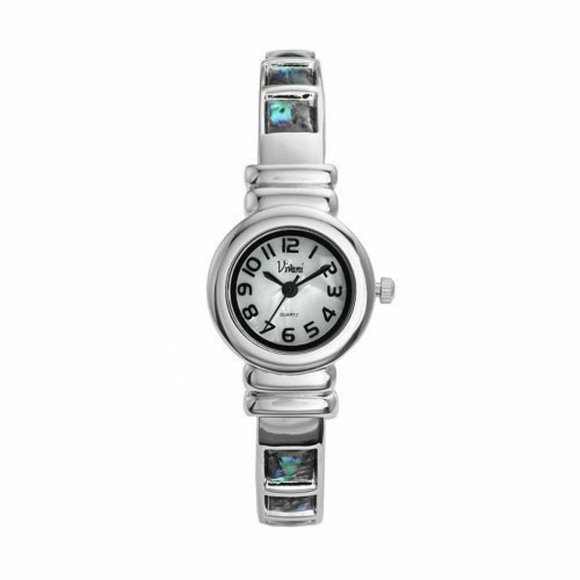 Women's Simulated Abalone Bangle Watch - Picture 1 of 2